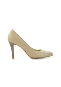 Czółenka Bayla-Ju 1276 SL Beż, Skóra naturalna - 36. Kolor: beżowy. Materiał: skóra. Obcas: na obcasie. Styl: klasyczny. Wysokość obcasa: wysoki #1