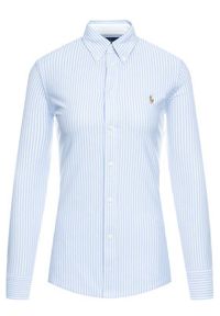 Polo Ralph Lauren Koszula Oxford 211664416 Błękitny Slim Fit. Typ kołnierza: polo. Kolor: niebieski. Materiał: bawełna
