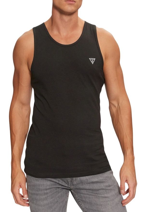 Guess - GUESS Czarna męska podkoszulka 2 Pack, Rozmiar XL. Kolor: czarny
