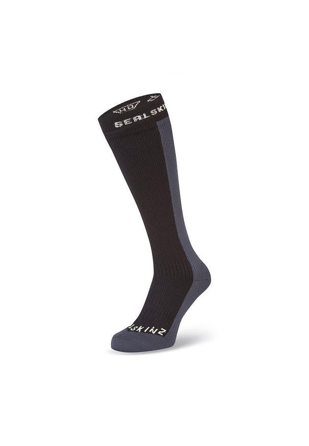 SEALSKINZ - Wysokie skarpetki wodoodporne Sealskinz Worstead. Kolor: czarny. Sport: kolarstwo