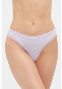 Calvin Klein Underwear stringi kolor fioletowy. Kolor: fioletowy