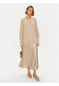 Weekend Max Mara Sweter 2425366132 Beżowy Regular Fit. Kolor: beżowy. Materiał: wełna #3