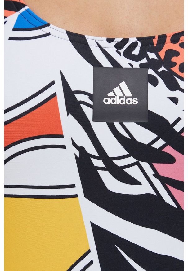 adidas Originals strój kąpielowy x Richi Mnisi kolor czarny miękka miseczka. Kolor: czarny. Materiał: materiał, dzianina