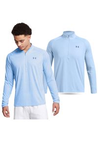 Koszulka męska treningowa Under Armour Tech z długim rękawem. Kolor: niebieski. Długość rękawa: długi rękaw. Długość: długie. Sport: bieganie