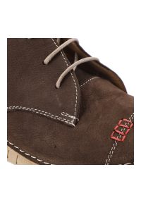 Brązowe Botki Artiker Skórzane Obuwie Damskie. Okazja: na co dzień. Zapięcie: sznurówki. Kolor: brązowy. Materiał: skóra. Szerokość cholewki: normalna. Styl: casual, klasyczny #6