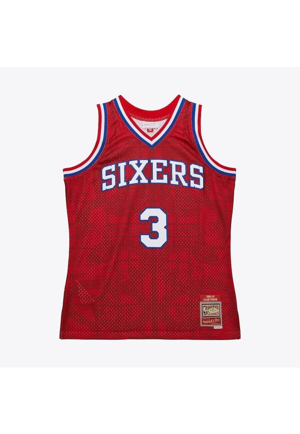 Mitchell & Ness - Koszulka NBA Philadelphia 76ers Allen Iverson Asian Heritage Yot Snake. Kolor: czerwony. Sport: koszykówka
