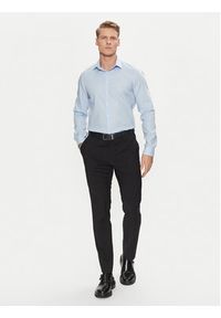 Calvin Klein Koszula Non Iron Tonal Strct Slim Shirt K10K113848 Niebieski Regular Fit. Kolor: niebieski. Materiał: bawełna #5