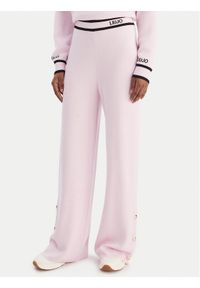 Liu Jo Sport Spodnie dzianinowe TF5252 MS59L Różowy Relaxed Fit. Kolor: różowy. Materiał: syntetyk. Styl: sportowy #1