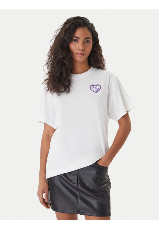 Hugo - HUGO T-Shirt Vintage 50560770 Biały Regular Fit. Kolor: biały. Materiał: bawełna. Styl: vintage