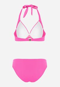 Born2be - Fuksjowe Bikini z Wiązanym Biustonoszem i Figami Kąpielowymi z Wysokim Stanem Kalisea. Stan: podwyższony. Kolekcja: plus size. Kolor: różowy #3