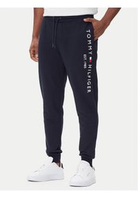 TOMMY HILFIGER - Tommy Hilfiger Spodnie dresowe Basic Branded MW0MW08388 Granatowy Regular Fit. Kolor: niebieski. Materiał: bawełna