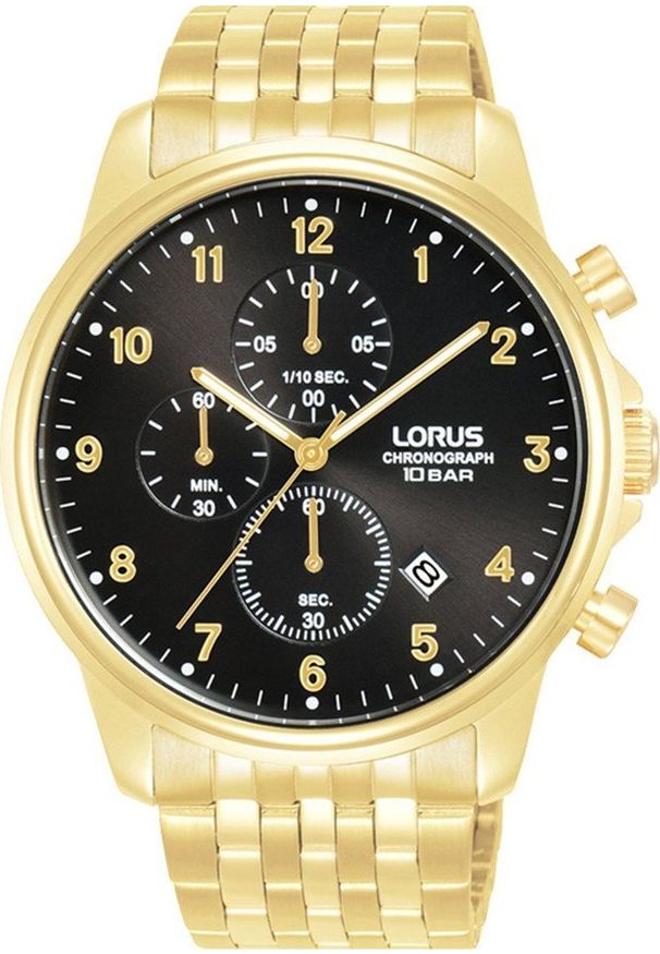 Zegarek Lorus Zegarek męski Lorus RM340JX9 złoty. Kolor: złoty