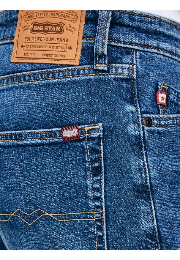 Big-Star - Jeansy męskie z prostą nogawką niebieskie Colt 480. Stan: podwyższony. Kolor: niebieski. Styl: vintage, klasyczny, elegancki