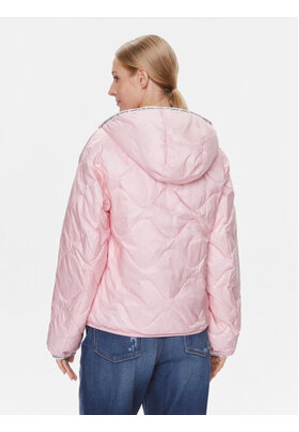 Tommy Jeans Kurtka przejściowa DW0DW17242 Różowy Regular Fit. Kolor: różowy. Materiał: syntetyk