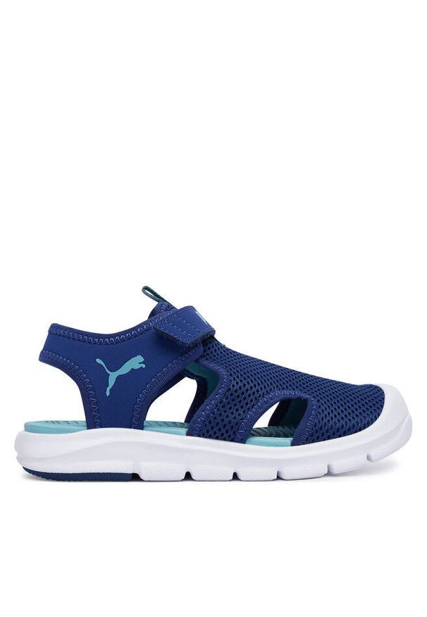 Sandały Puma. Kolor: niebieski. Materiał: mesh