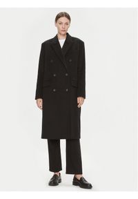Calvin Klein Płaszcz wełniany K20K205935 Czarny Regular Fit. Kolor: czarny. Materiał: wełna