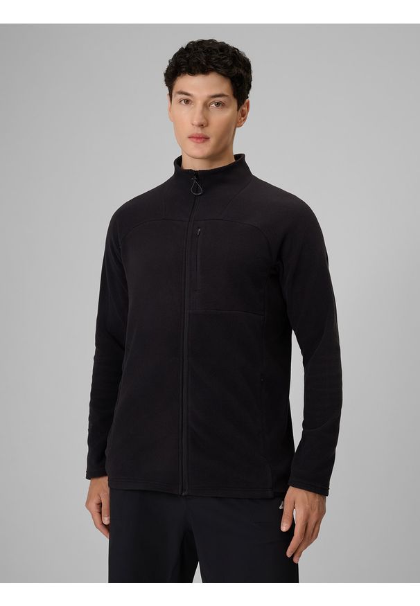 4f - 4F Polar regular bez kaptura męski - czarny M. Typ kołnierza: bez kaptura. Kolor: czarny. Materiał: polar. Długość: długie. Sport: turystyka piesza