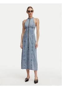 Armani Exchange Sukienka jeansowa XW002261 AF21338 MB001 Niebieski Regular Fit. Kolor: niebieski. Materiał: bawełna #4