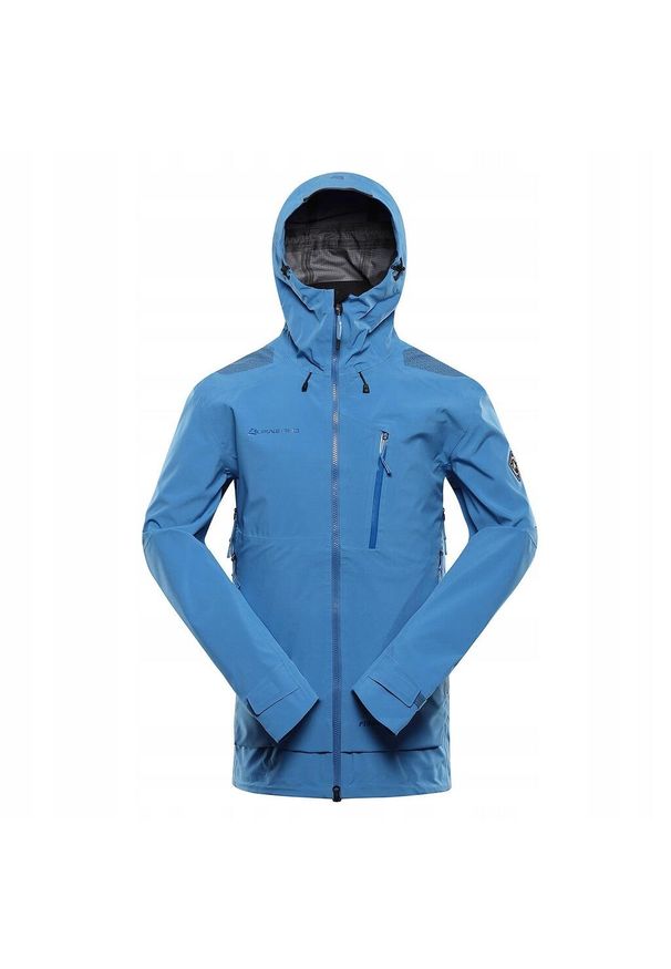 ALPINE PRO - Kurtka trekkingowa męska Alpine Pro Gor wodoodporna. Kolor: niebieski. Materiał: hardshell. Sport: turystyka piesza