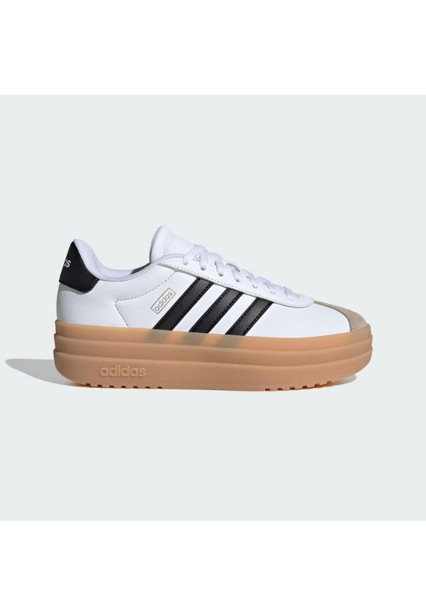 Adidas - Buty VL Court Bold Lifestyle Kids. Okazja: na co dzień. Kolor: biały, wielokolorowy, beżowy, czarny. Materiał: materiał