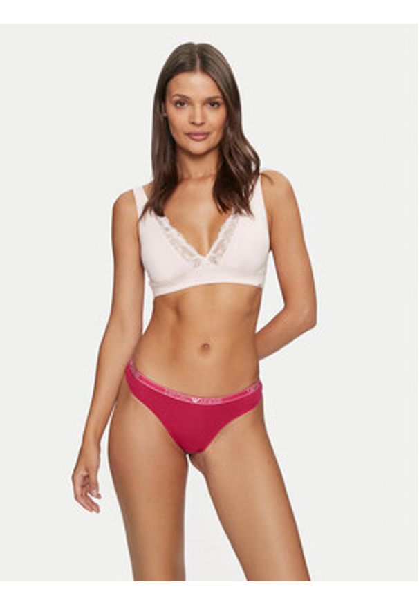 Emporio Armani Underwear Komplet 2 par stringów 163333 4F223 02275 Różowy. Kolor: różowy. Materiał: bawełna