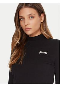 Guess Bluzka V5BP10 KCBF1 Czarny Slim Fit. Kolor: czarny. Materiał: bawełna #3