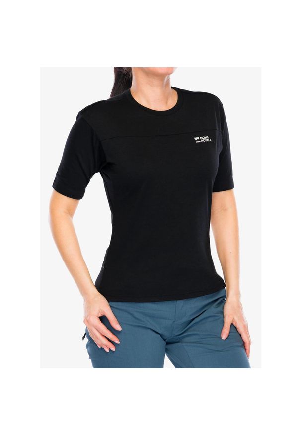 MONS ROYALE - Koszulka rowerowa damska Mons Royale Diversion Merino Bike Jersey Short Sleeve. Kolor: czarny. Materiał: jersey. Sport: kolarstwo
