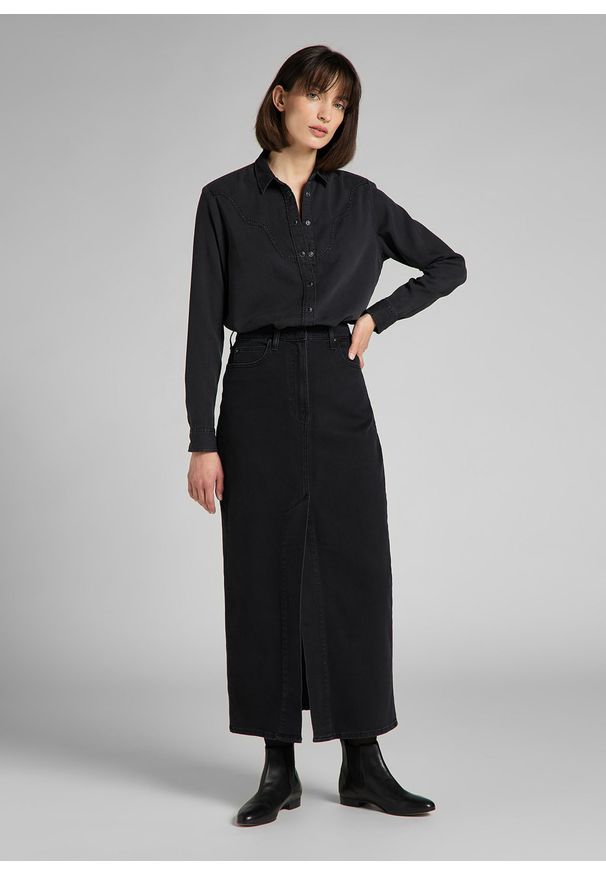 Lee - LEE WESTERN SHIRT DAMSKA KOSZULA DŁUGI RĘKAW BLACK L45DZH01 112140147. Długość rękawa: długi rękaw. Długość: długie