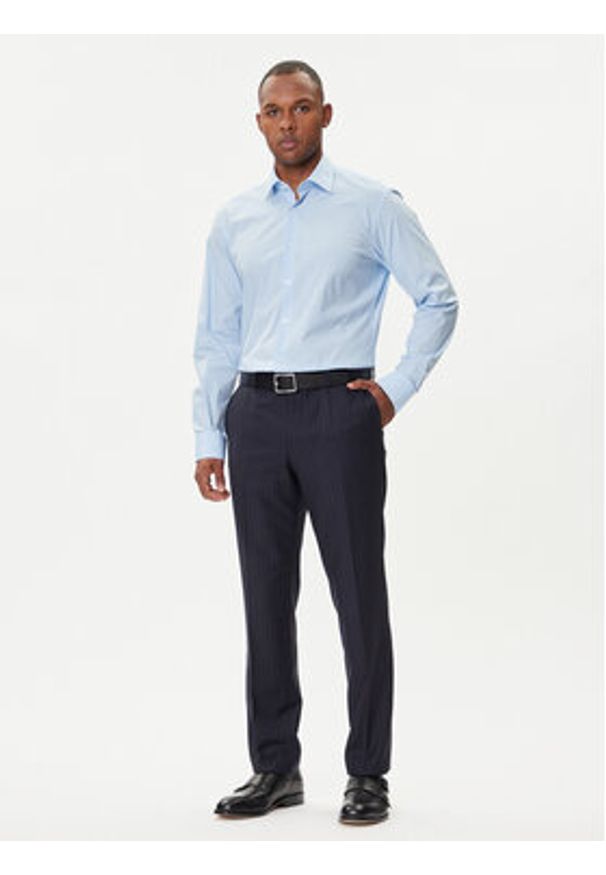 BOSS Koszula H-Joe 50545075 Błękitny Regular Fit. Kolor: niebieski. Materiał: bawełna