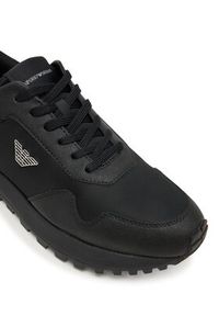 Emporio Armani Sneakersy EM003738 AF19532 MC005 Czarny. Kolor: czarny. Materiał: skóra, zamsz #4