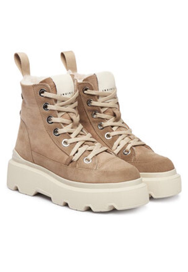Inuikii Trzewiki Matilda Shearling 1002.002.0012 Beżowy. Kolor: beżowy. Materiał: skóra, zamsz
