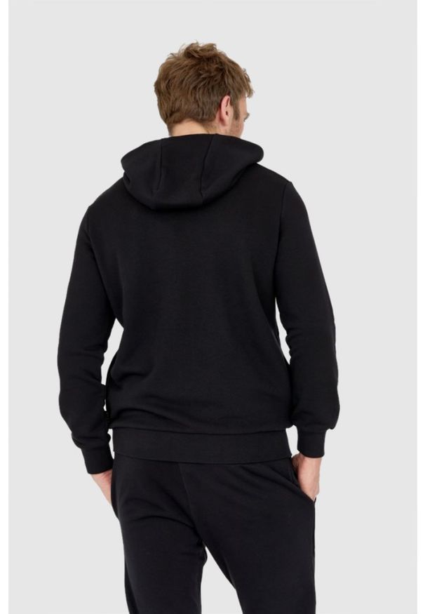 Philipp Plein - PHILIPP PLEIN Czarna rozpinana bluza męska hexagon z kapturem. Typ kołnierza: kaptur. Kolor: czarny