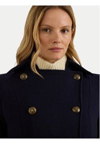 Lauren Ralph Lauren - LAUREN RALPH LAUREN Płaszcz wełniany 297P04150002 Granatowy Regular Fit. Kolor: niebieski. Materiał: syntetyk