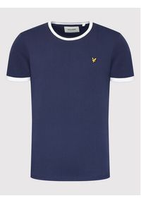 Lyle & Scott T-Shirt Ringer TS705VOG Granatowy Regular Fit. Kolor: niebieski. Materiał: bawełna #5