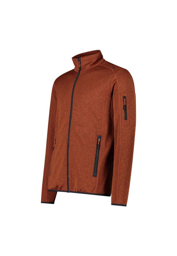 Bluza męska turystyczna CMP 30H5887. Okazja: na co dzień. Kolor: czerwony. Styl: casual, sportowy. Sport: turystyka piesza