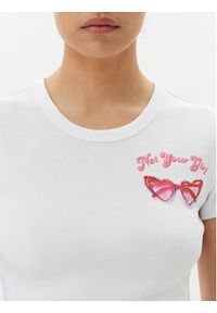 Hugo - HUGO T-Shirt Delanor_2 50539132 Biały Cropped Fit. Kolor: biały. Materiał: bawełna #3