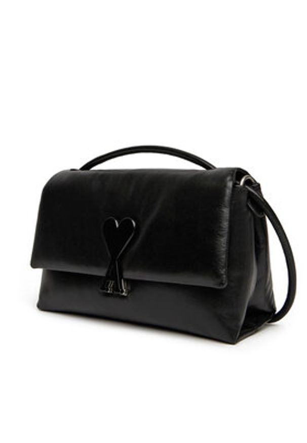 AMI PARIS - AMI Paris Torebka ULL163.AL0052 Czarny. Kolor: czarny. Materiał: skórzane. Styl: street