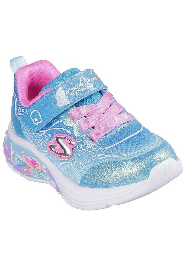 skechers - Adidasy Skechers My Dreamers - Lil Mermaid, Dzieci. Okazja: na co dzień. Kolor: niebieski. Materiał: materiał