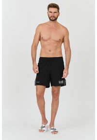 EA7 Emporio Armani - EA7 Czarne męskie kąpielówki Bermudas, Rozmiar XL. Kolor: czarny