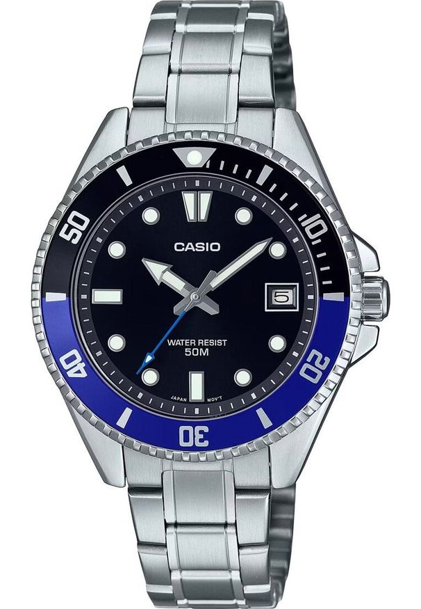 Zegarek Casio Zegarek marki Casio model MDV-10D kolor Szary. Akcesoria męski. Sezon: Cały rok NoSize. Kolor: szary