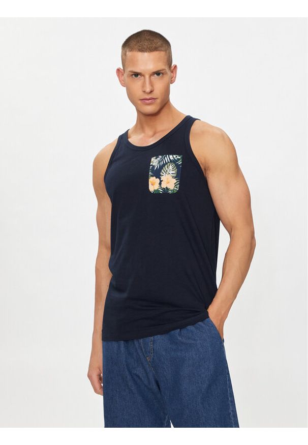 Jack & Jones - Jack&Jones Tank top Chill 12248069 Granatowy Standard Fit. Kolor: niebieski. Materiał: bawełna