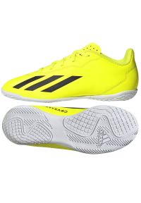 Adidas - Buty adidas X Crazyfast Club In Jr IF0710 żółte. Kolor: żółty. Materiał: materiał, syntetyk. Szerokość cholewki: normalna