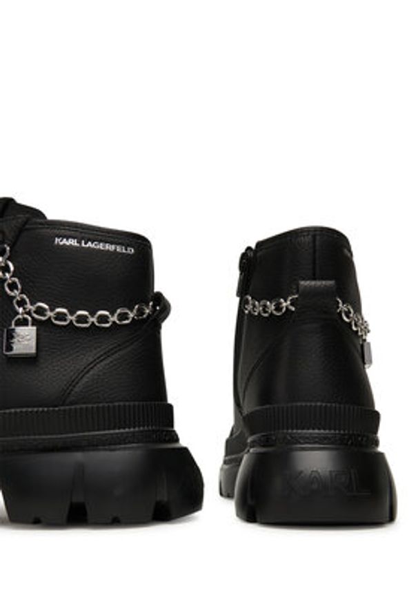 Karl Lagerfeld - KARL LAGERFELD Trapery Trekka Max Lock KL43542 Czarny. Kolor: czarny. Materiał: skóra