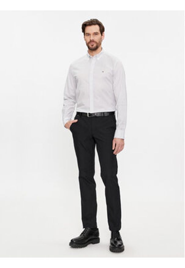 TOMMY HILFIGER - Tommy Hilfiger Koszula MW0MW33762 Biały Regular Fit. Kolor: biały. Materiał: bawełna