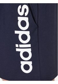 Adidas - adidas Szorty sportowe AEROREADY Essentials Single Jersey Linear Logo Shorts IC0064 Niebieski Regular Fit. Kolor: niebieski. Materiał: bawełna. Styl: sportowy