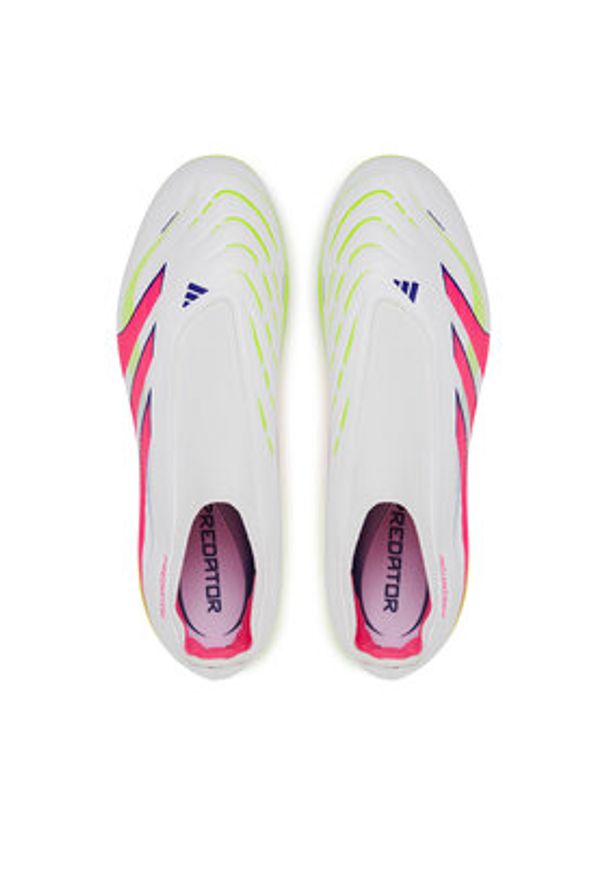 Adidas - adidas Buty do piłki nożnej Predator League Laceless Firm/Multi-Ground ID3861 Biały. Kolor: biały. Materiał: skóra