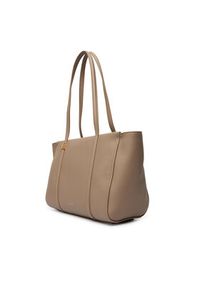 Calvin Klein Torebka Emblem Hw Pebble Tote LV04F3424G Beżowy. Kolor: beżowy. Materiał: skórzane #4
