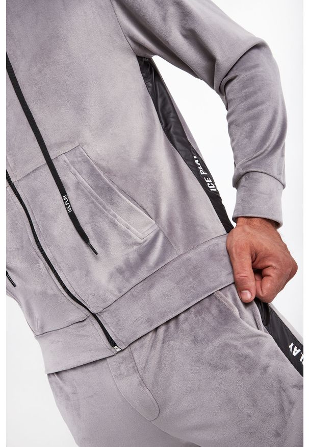 Ice Play - Bluza męska welurowa ICE PLAY. Typ kołnierza: kaptur. Materiał: tkanina, welur