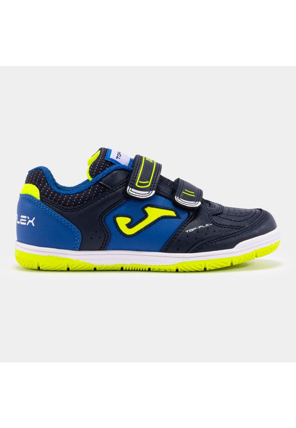 Joma - Buty halówki dziecięce JOMA TOP FLEX na salę na rzepy. Zapięcie: rzepy. Kolor: niebieski