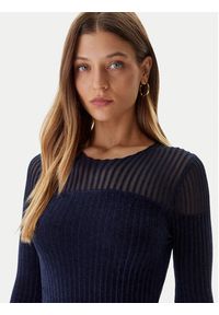 Guess Sukienka dzianinowa W5BK63 Z0890 Granatowy Slim Fit. Kolor: niebieski. Materiał: syntetyk #2